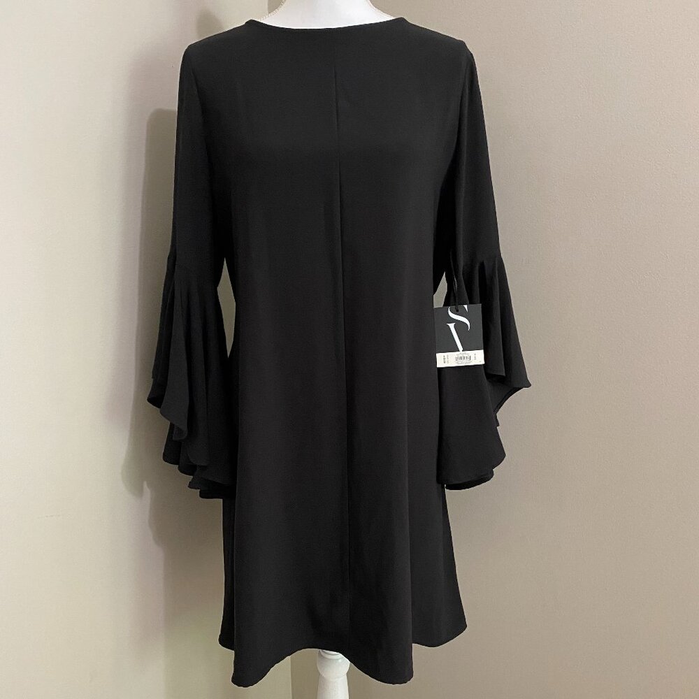 NWT Black Simply Vera Dress With Bell Sleeves